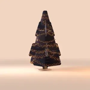 Jingle Tree duurzame design kerstboom van vilt met lichtjes, in maat large, kleur donkerblauw